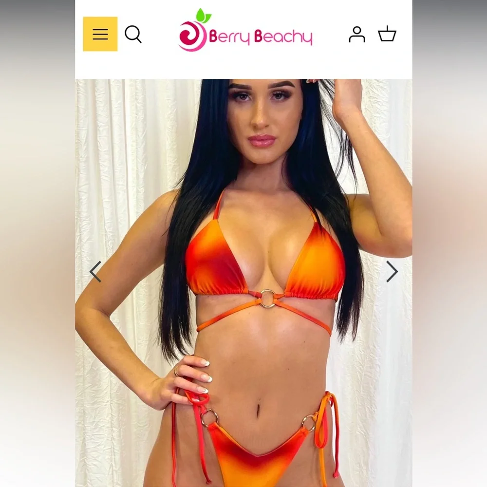 Berry Beachy Sunset Ring Bikini Set - Picture 3 of 9
